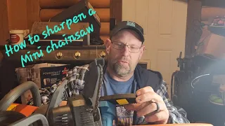 EASIEST way to sharpen a mini chainsaw