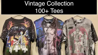 My Entire Vintage T Shirt Collection (Band Tees, Movie Tees, and Anime Tees) Over 100 T Shirts.