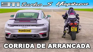Porsche 911 Turbo S vs Suzuki Hayabusa: CORRIDA DE ARRANCADA
