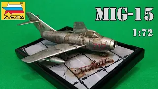 Full Video Build [with base] - ZVEZDA MiG-15 - 1/72 Scale Plane Model.