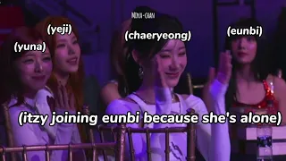 how ITZY *cared* for EUNBI when this happens in AAA...