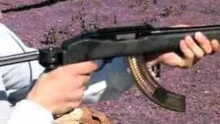 Ruger 10-22 full auto..close up of the bolt running