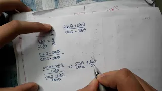 tan theta is equal to 5 by 12  Find the value of cos theta +sin theta by  cos theta - sin theta