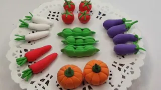 Diy!Clay art!How To Make Miniature Vegetables!DIY Realistic Miniature Vegetables use polymer clay
