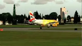 FSX British Airways Airbus A319 Firefly Hamburg Landing