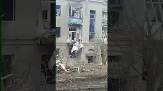 Последствия ночного обстрела в городе Изюм. Харьковская область.