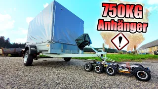 Kann der 8x8 XMAXX einen 750KG ANHÄNGER ZIEHEN? - EXTREM TEST!