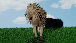 My Realistic Lion's Rendering In Blender 3.3. #blender #trending #shorts