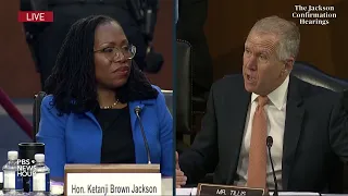 WATCH: Sen. Thom Tillis argues against court packing in Supreme Court confirmation hearings