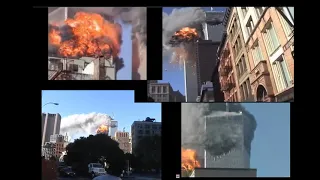 [Graphic Content] 9/11 WTC2 South Tower Impact Off Camera 4 Views