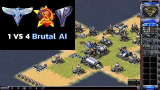 Red Alert 2 | Superman Suicide 1 vs 4 Extra Hard AI