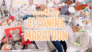 MONTHLY CLEANING MARATHON // DECLUTTER AND ORGANIZE // 2 HOURS OF CLEANING & HOMEMAKING MOTIVATION