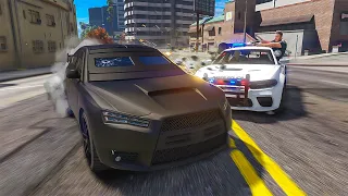 Armoured Supercar Escaping Cops In GTA 5 RP