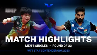 Yukiya Uda vs Sathiyan Gnanasekaran | MS R32 | WTT Star Contender Goa 2023