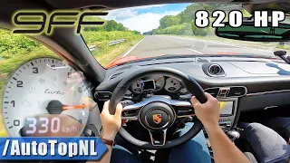 820HP PORSCHE 997 TURBO 9ff MANUAL *330km/h* on AUTOBAHN [NO SPEED LIMIT] by AutoTopNL