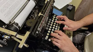 Typing at 85 WPM (raw) on a 1934 Underwood No. 6 typewriter