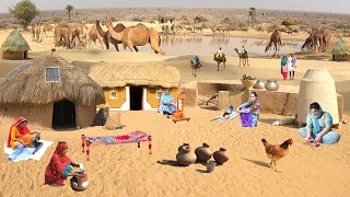 Pakistani Woman Lifestyle in Desert | Pakistan Village Life | Traditinal Desert Village Food