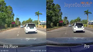 70mai Dash Cam Pro Plus+ A500S vs Pro Sony IMX335 - Hi3556 V100 Day & Night Video Sample Comparison