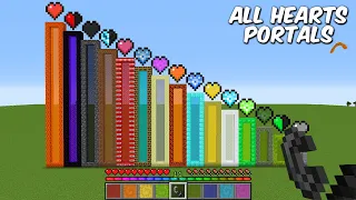 minecraft but all nether portals with different hearts