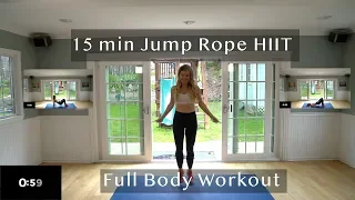 15 min Jump Rope HIIT Full Body Workout at home