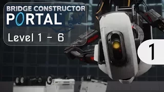 Bridge Constructor Portal - Let's Play - Intro and level 1 - 6
