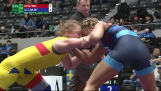 Round 2 WW - 65 kg: M. NYGREN (SWE) v. F. MOLINARI (USA)