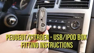 Peugeot & Citroen Fit the USB BOX 9702.EZ mp3, aux in, iPod