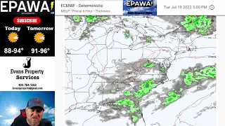 EPAWA's daily forecast video for Tuesday July 19th, 2022