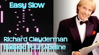 Ballade Pour Adeline | Richard Clayderman | EASY SLOW Piano Tutorial