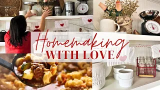 Homemaking With Love | Valentine's Day Decorate, DIY & Cook With Me At The Farmhouse