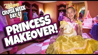 DISNEY PRINCESS MAKEOVER IN FRANCE!!! Bibbidi Bobbidi Boutique Disney Magic! Cruise Week - DAY 6