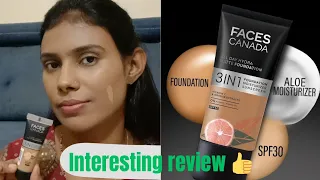 Faces Canada 3 in 1 hydra matte foundation/#foundation/foundation for oily skin/khushi sihogiya