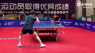 Ma Long & Fan Zhendong Warm-Up before Final | 2020 ITTF Finals