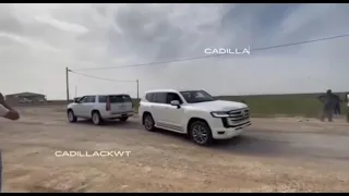 Cadillac Escalade vs. Toyota Land Cruiser. Thanks to Cadillac Kuwait