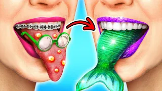 كيف تصبح حورية بحر في السجن! 🧜‍♀️التحول من مهووسة بالدراسة إلى حورية بحر من La La Life Emoji Arabic