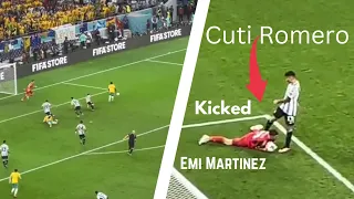 Cuti Romero kicked Dibu Martinez - This saves of Emi