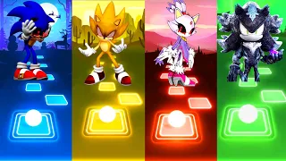 Sonic Exe 🆚 Fleetway Super Sonic 🆚 Blaze Exe 🆚 Super Shadow Wharehog. 🎶 Tiles Hop EDM Rush