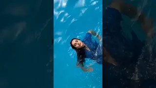 Madina Aknazarova in a swimming pool