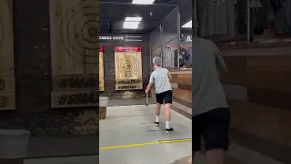 Axe throwing trick