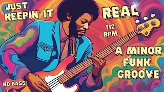 Bass Backing Track 🎸 A Minor 🎵 Chillin Funk Groove 😎 112 BPM