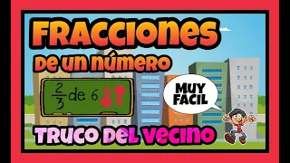 🤓 FRACCION de un NUMERO para NIÑOS de PRIMARIA [TRUCO MUY FACIL]