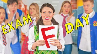 TYPES OF STUDENTS BEFORE AND AFTER EXAMS | Types Girls In School! Funny Situations by 123 GO! SCHOOL