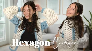 einfachen Hexagon Cardigan häkeln im Granny Square Muster ❤️