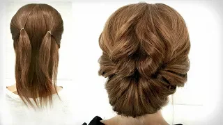 Прическа на Короткие волосы. Просто сделать СЕБЕ! Hairstyle for Short Hair. Just Make Yourself!