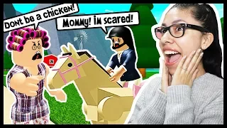 MY MOM BOUGHT ME A HORSE EVENTHOUGH IM SCARED OF HORSES! - Roblox Roleplay - Horse Valley