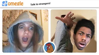 Falling Head JUMPSCARE PRANK on Omegle #3