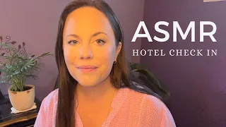 Hotel Check In ASMR. Typing sounds, soft spoken, tapping.