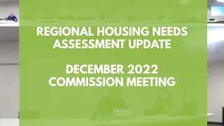 RHNA Update - December 2022 Commission Meeting