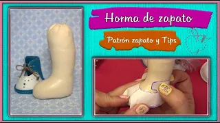 HORMA de muñecas ZAPATOS  Y PATRÓN ZAPATITOS + TIPS video - 507