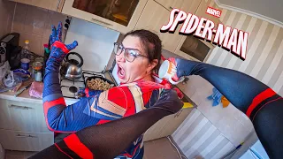 TEAM SPIDER MAN Bros  Making fun of LITTLE SPIDEY and then SPIDER MOM Scolded US PART 2 Comedy Stunt